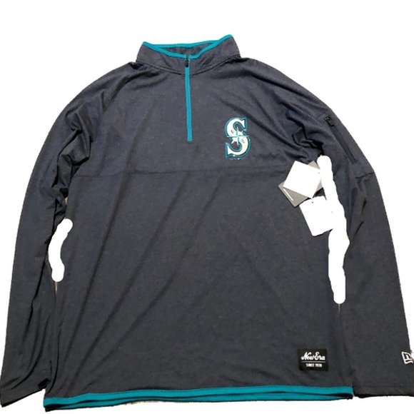 Jackets & Coats Nwt Seattle Mariners New Era Logo 14 Zip Pullover Performance Jacket Poshmark